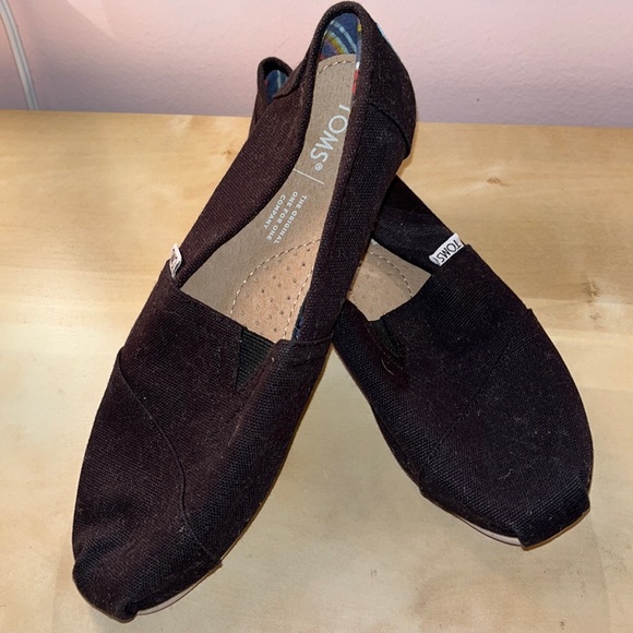 TOMS Women’s Alpargata Heritage Canvas in Black. Size 6. - Picture 1 of 5